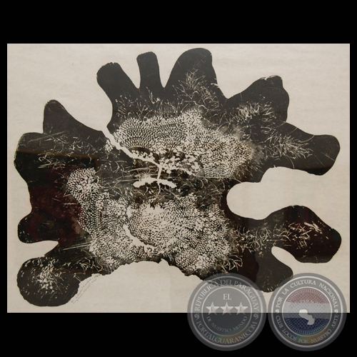 LOS DEDOS EN LA MADERA, 1967 - Xilografía de EDITH JIMÉNEZ 